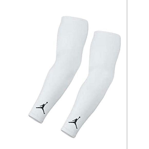 Nike Jordan J.000.1926.101 Youth Sz L/XL White Dri-FIT Basketball Arm Sleeves - Picture 4 of 4